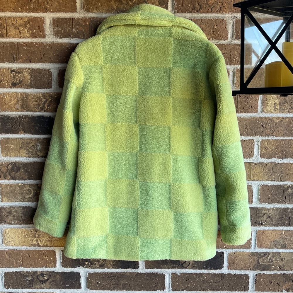 URBANCODE
URBAN CODE CHECKED BORG JACKET IN LIME GREEN - Picture 8 of 11